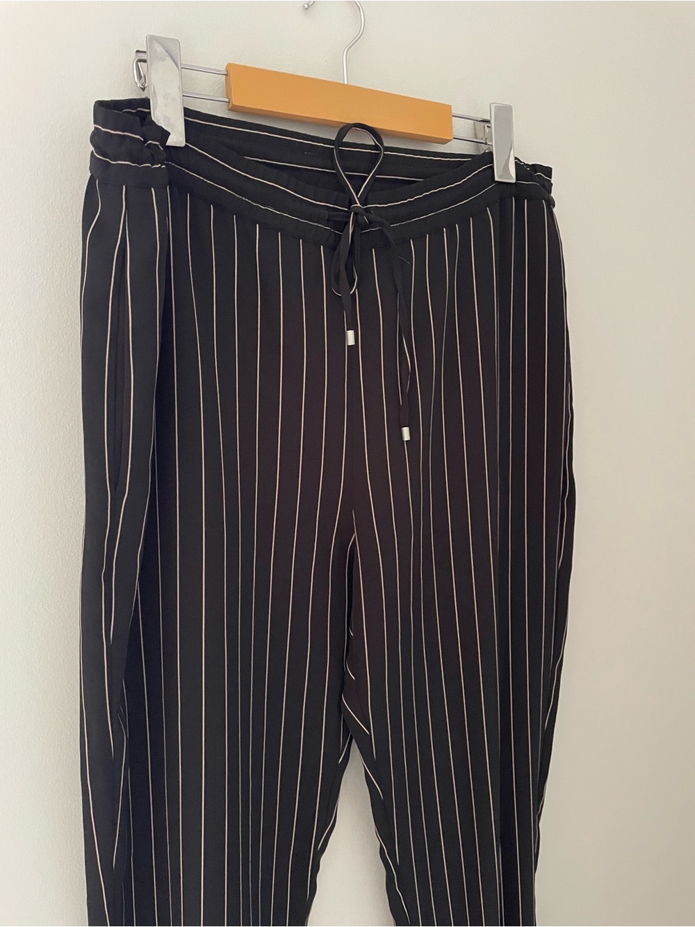 InWear Copenhagen Printed Jogger Style Pants in Black White Pinstripes Size 10 - Picture 3 of 10